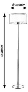 Rabalux 5094 Aneta Stojací lampa s textilním stínidlem | E27 | Béžová | Černá - r-5094