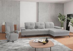 ROHOVÁ SEDAČKA, textil, světle šedá Sit & More - Sedací soupravy, Online Only