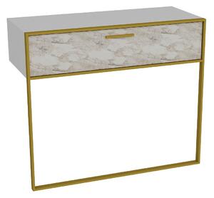 Konzolový stolek Poppy (Zlatá + Bílá). 1072131