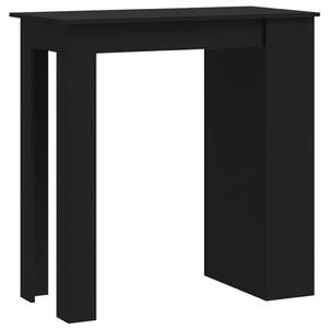 Barový stůl s úložným regálem černý 102x50x103,5 cm dřevotříska