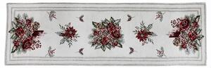 Vánoční gobelínový běhoun na stůl Chenille IT015 40x130 cm Vícebarevná