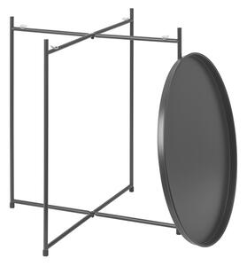 LIVARNO home Odkládací stolek s podnosem (černá) (100374696002)
