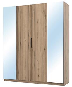 Šatní skříň KAJA 2LU 2F | 200 cm | se zrcadly | VYSOKÁ | evoke