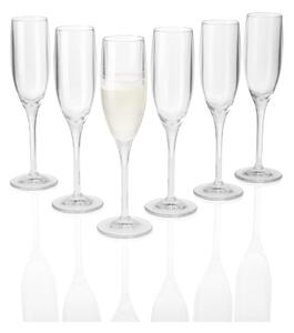 ERNESTO® Sada sklenic, 6dílná (transparentní, sklenice na šampaňské) (100375079005)
