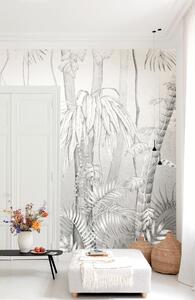 Šedá vliesová fototapeta na zeď, Listy, stromy, DG3MOE1012, Wall Designs III, Khroma by Masureel