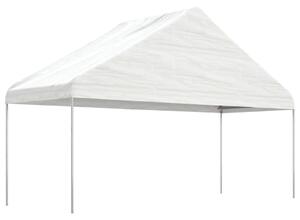 Altán se střechou bílý 15,61 x 5,88 x 3,75 m polyethylen