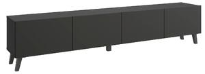 NÍZKÁ KOMODA, černá, 190/40/32 cm P & B - Černé komody, Online Only