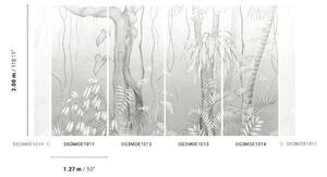 Šedá vliesová fototapeta na zeď, Listy, stromy, DG3MOE1013, Wall Designs III, Khroma by Masureel