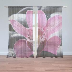 Sablio Záclony Růžová orchidea: 2ks 150x250cm