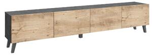 NÍZKÁ KOMODA, antracitová, barvy dubu košíčkatého, 190/40/32 cm P & B - TV stolky & komody pod TV, Online Only