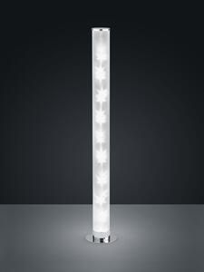 Trio R42811001 LED stojací svítidlo Rico 1x4W | SMD | 150lm | 3000K | RGB - stmívatelné, nožní vypínač, paměťová funkce, dálkové ovládání, chrom