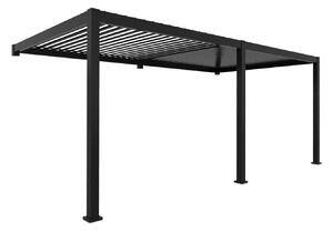 Zahradní stínění ke zdi REFLECT černé 3x6m - sloupy 11 cm Ostatní