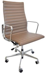 Office 360 Hnědá kožená kancelářská židle 119