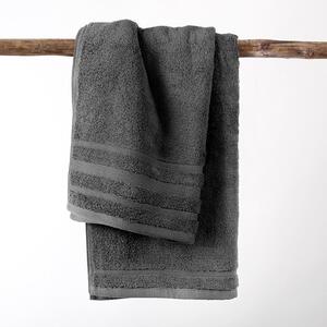 Goldea hebký ručník z organické bavlny - tmavě šedý 70 x 140 cm