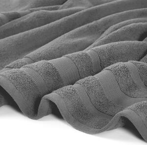 Goldea hebký ručník z organické bavlny - tmavě šedý 70 x 140 cm