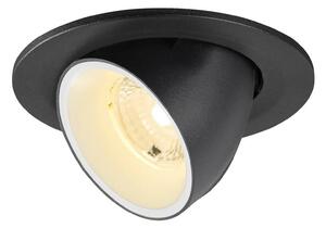BIG WHITE SLV NUMINOS GIMBLE S Stropní vestavné svítidlo, 3000 K, 40°, IP20, kulaté, černé / bílé 1009401