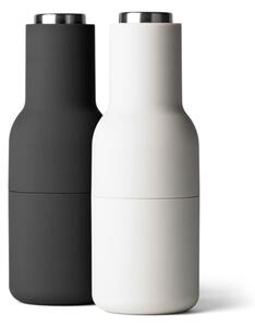 Audo (Menu) Mlýnky na sůl a pepř Bottle, set 2ks, ash-carbon, steel lid