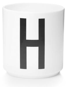 Design Letters Hrnek s písmenem H, white