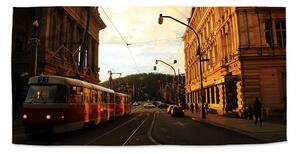 Sablio Ručník Tramvaj v historickém městě - 30x50 cm