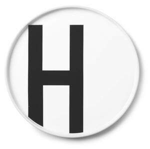 Design Letters Talíř s písmenem H, white