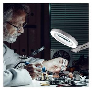 Extol - LED Stmívatelná stolní lampa s lupou LED/8W/5V 2900/4500/7500K bílá