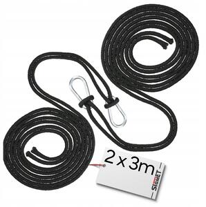 Sada pro zavěšení houpací sítě/houpačky s popruhy a montážními háky 2x3m