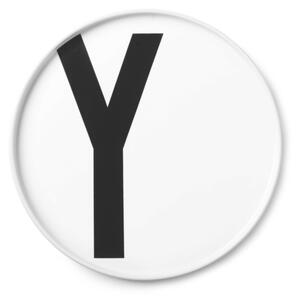 Design Letters Talíř s písmenem Y, white