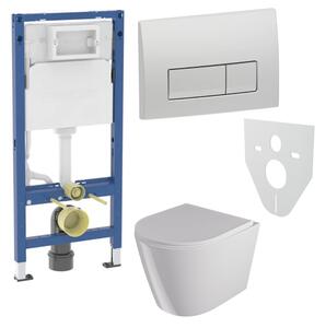 WC SET Geberit DuoFix s WC mísou Amaro + tlačítko Delta 50, chrom + izolační deska
