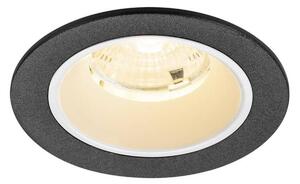 BIG WHITE SLV NUMINOS S Stropní vestavné svítidlo, 3000 K, 55°, IP20, kulaté, černé / bílé 1009458