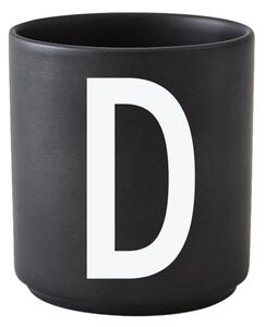 Design Letters Hrnek s písmenem D, black