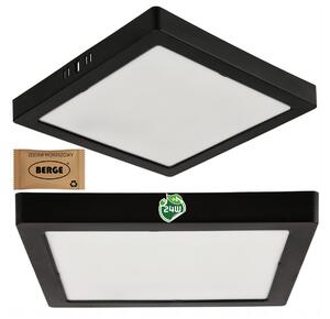 LED stropní svítidlo pro přisazenou montáž 24W 2640lm 4000K Černý čtverec