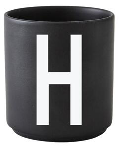 Design Letters Hrnek s písmenem H, black