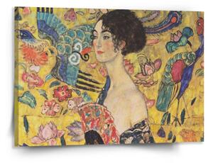 Sablio Obraz Dáma s vějířem - Gustav Klimt - 150x110 cm