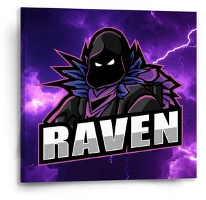 Sablio Obraz FORTNITE RAVEN Fialová bouře - 50x50 cm