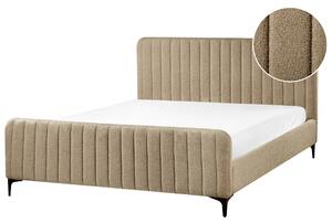 Postel Buklé LUNAN 160 x 200 cm Taupe