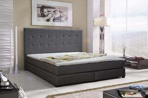 Manželská postel Boxspring 140 cm Caserta (šedá) (s matracmi). Vlastní profesionální přeprava až k Vám domů 616169