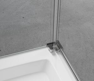 CERANO - Sprchový kout Antelo L/P - chrom, transparentní sklo - 80x80 cm - křídlový