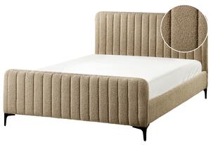 Postel Buklé LUNAN 140 x 200 cm Taupe