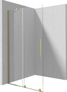 Deante Prizma sprchová zástěna walk-in 90 cm zlatá kartáčovaný/průhledné sklo KTJ_R39R