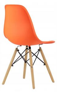 SUPPLIES CINKLA Skandinávská Jídelní židle - oranžová barva