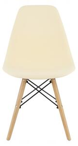 SUPPLIES CINKLA Skandinávská Jídelní židle - krémová barva