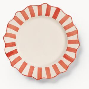 Ručně malovaný mělký talíř Scalloped