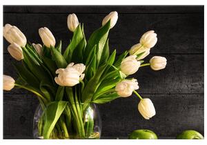 Gario Obraz na plátně Krémové tulipány Velikost: 100 x 40 cm