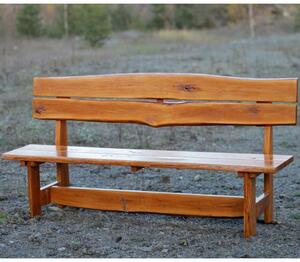 KULHÁNEK Zahradní lavice s opěradlem - rustikální Délka: individuální, Odstín nátěru: individuální