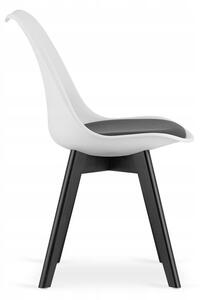SUPPLIES BJORN Skandinávská Jídelní židle - bílo/černá barva