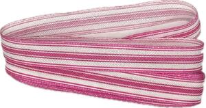 Stuha pruhovaná LINIE PINK růžová 15mm x 2m (7,50 Kč/m)