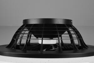 Trio R62522132 LED stropní svítidlo s ventilátorem Stralsund 1x30W | 2200lm | 3000 - 6500K - oddělené vypínače, dálkové ovládání, stmívatelné, 3 rychlosti, časovač, noční režim, hvězdný efekt, černá
