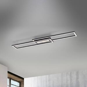 JUST LIGHT. GmbH LED stropní svítidlo Asmin, černé, 95x17,5cm, stmívatelný, Černá, Obývací pokoj / jídelna, Hliník, Moderní, Stropní svítidlo