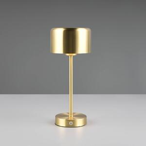 Nabíjecí stolní lampa Jeff LED, matná mosaz, výška 30 cm, kov