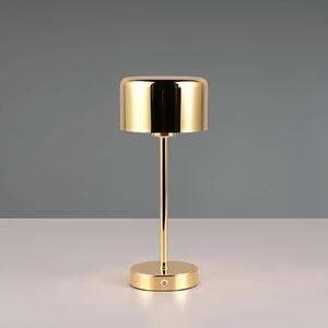 Nabíjecí stolní lampa Jeff LED, mosaz, výška 30 cm, kov